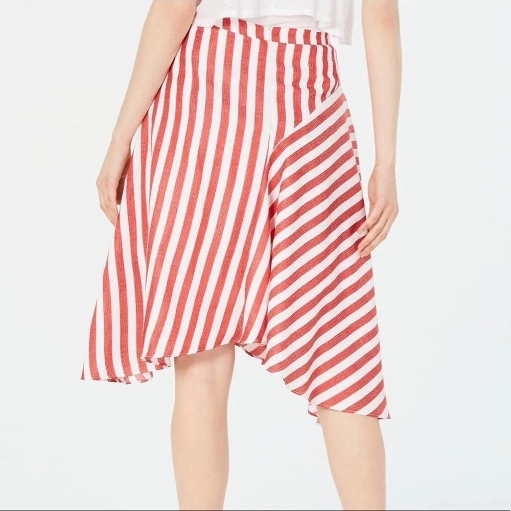 Lucy Paris Teagan striped midi skirt pink nwt - Picture 2 of 12